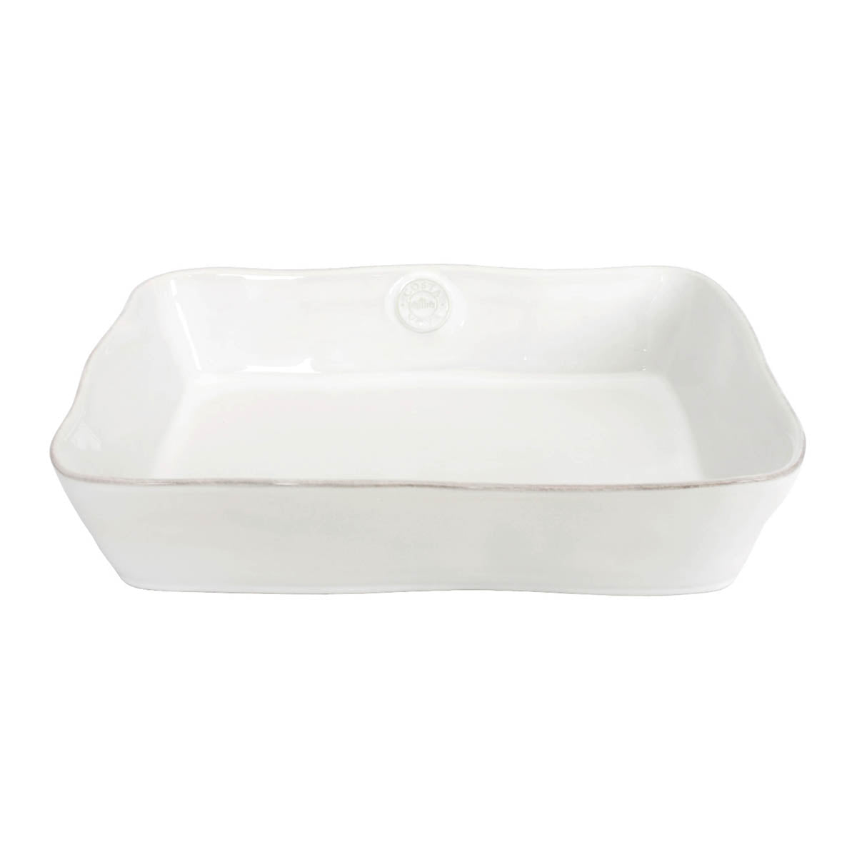 301252 Costa Nova Nova White Rectanglular Baker 355x256mm Tomkin Australia Hospitality Supplies