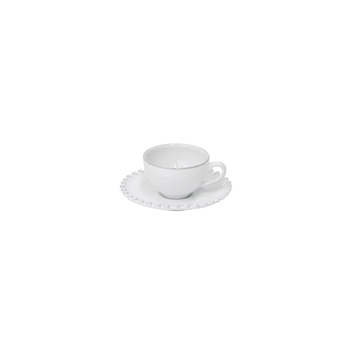PECS05-WHI Costa Nova Pearl Espresso  Cup and Saucer Set 90ml Tomkin Australia Hospitality Supplies