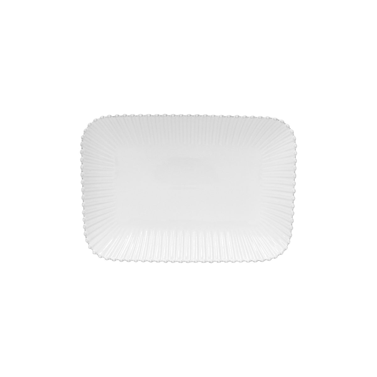 PER403-WHI Costa Nova Pearl Rectangular Platter 396x280mm Tomkin Australia Hospitality Supplies