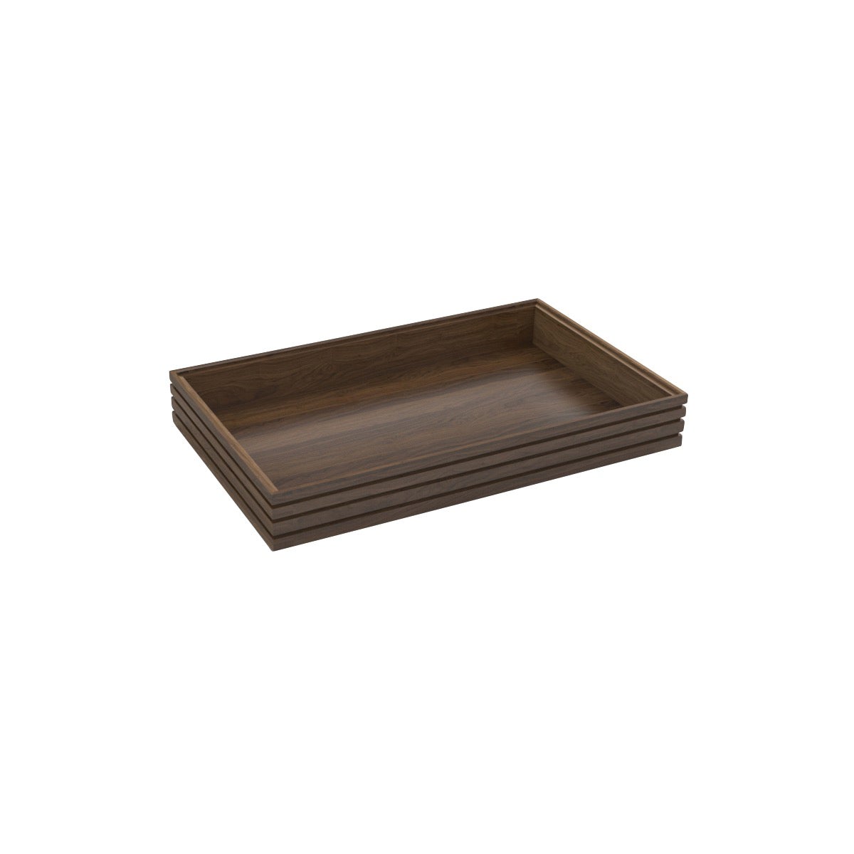 CRASTERBUFF014 Craster Craster Flow Walnut Tray Tall 1/1 Size 530x325x75mm Tomkin Australia Hospitality Supplies