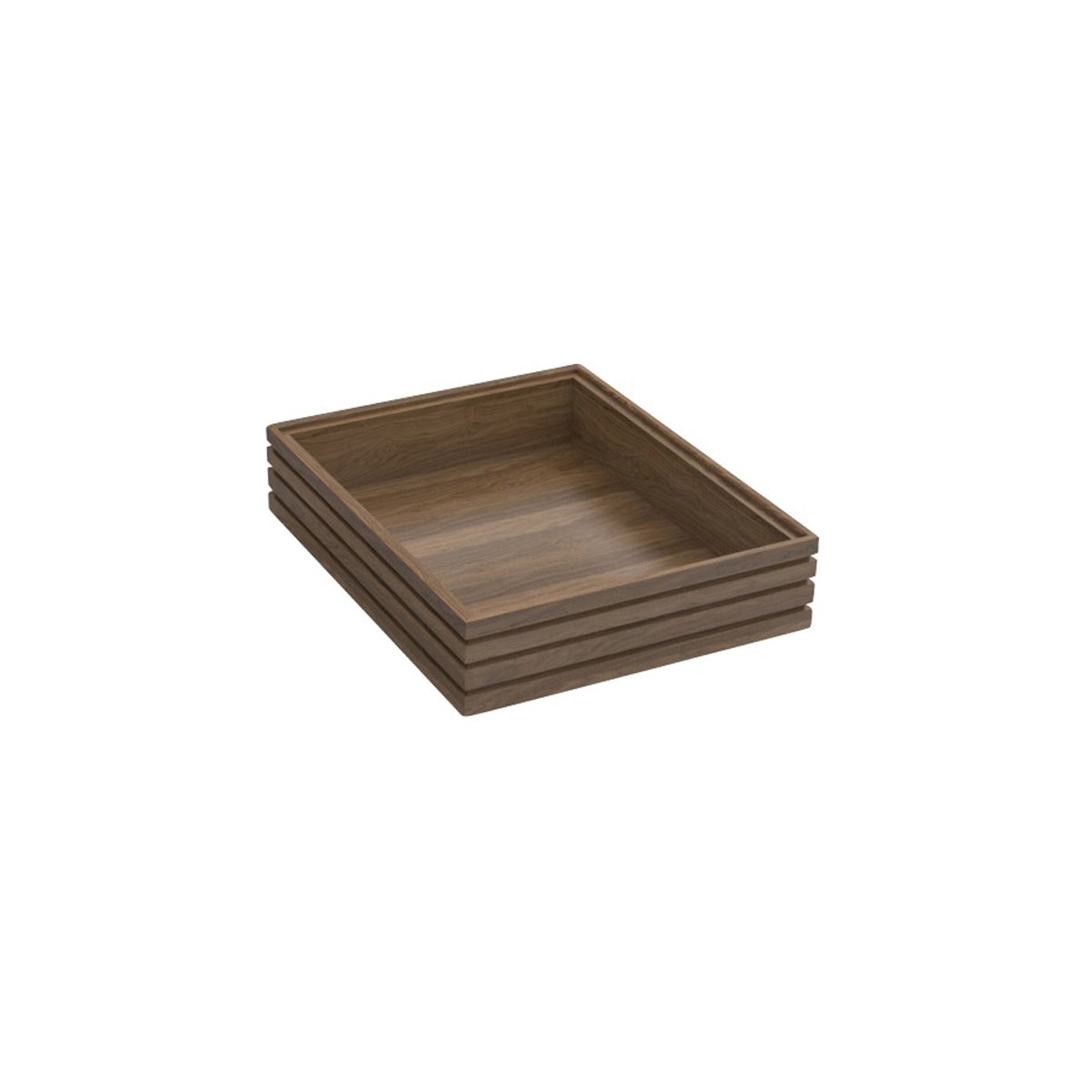 CRASTERBUFF015 Craster Craster Flow Walnut Tray Tall 1/2 Size 325x265x75mm Tomkin Australia Hospitality Supplies