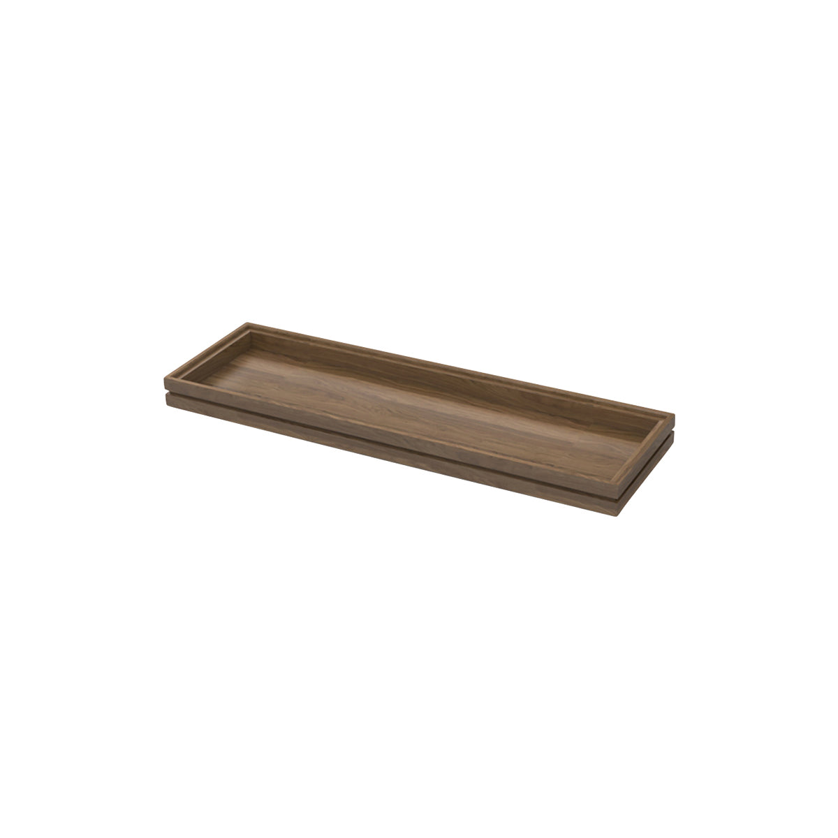 CRASTERBUFF016 Craster Craster Flow Walnut Tray Tall 2/4 Size 530x162x40mm Tomkin Australia Hospitality Supplies
