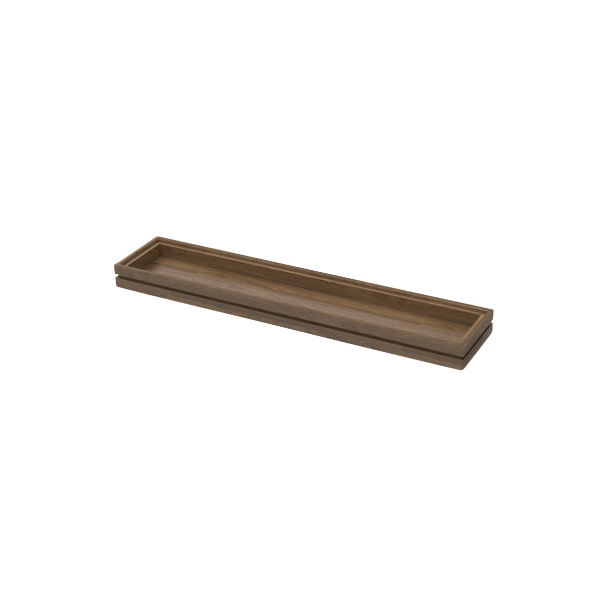 CRASTERBUFF017 Craster Craster Flow Walnut Tray Tall 3/9 Size 530x108x40mm Tomkin Australia Hospitality Supplies