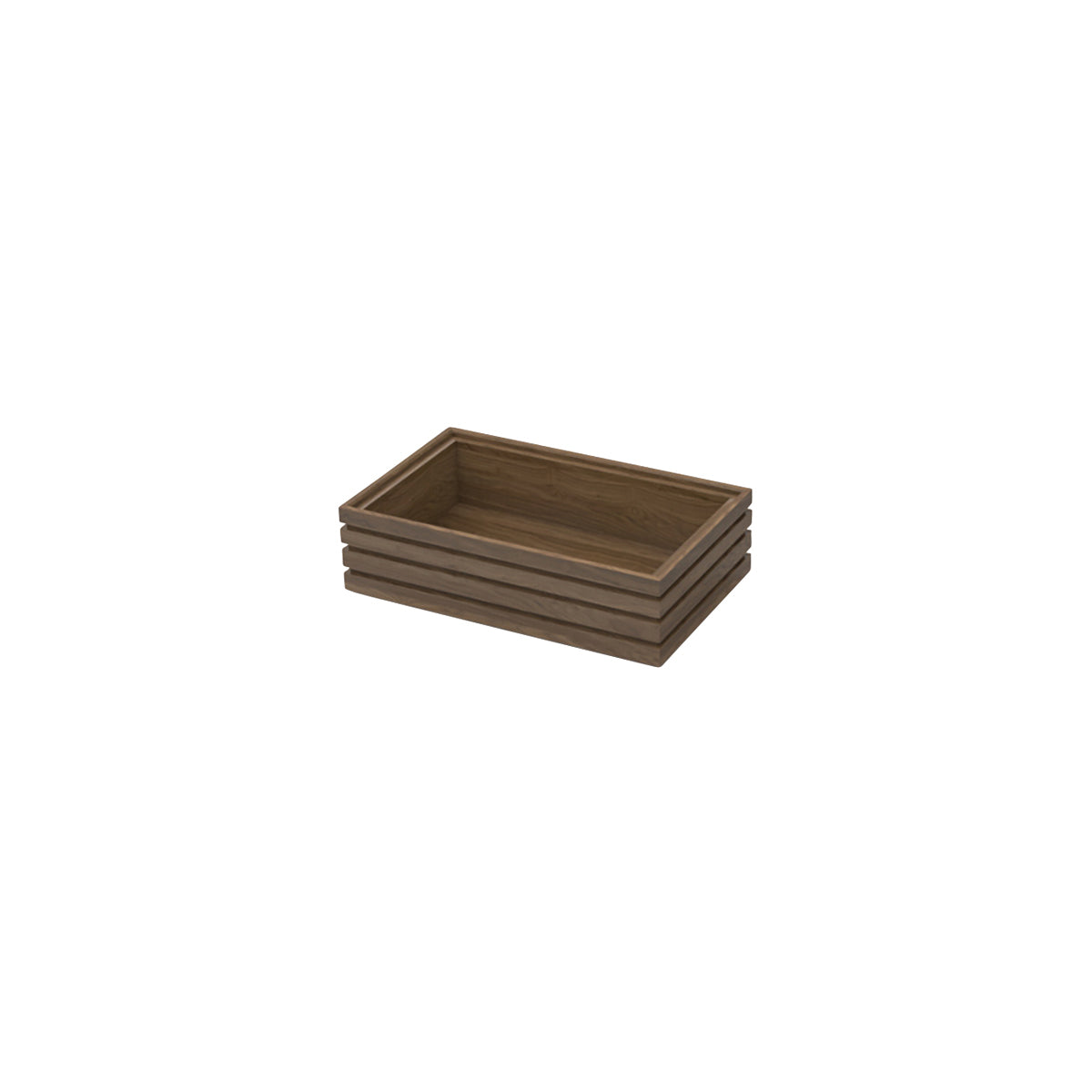 CRASTERBUFF018 Craster Craster Flow Walnut Tray Tall 1/4 Size 265x162x75mm Tomkin Australia Hospitality Supplies