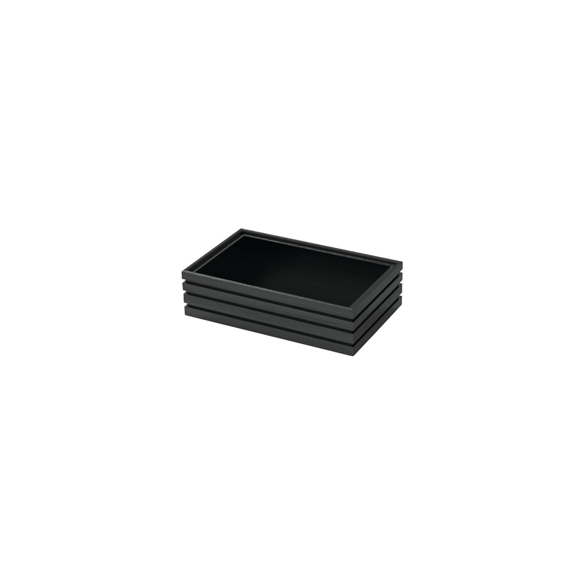 CRASTERBUFR038 Craster Craster Flow Black Tray Tall 1/4 Size 265x162x75mm Tomkin Australia Hospitality Supplies