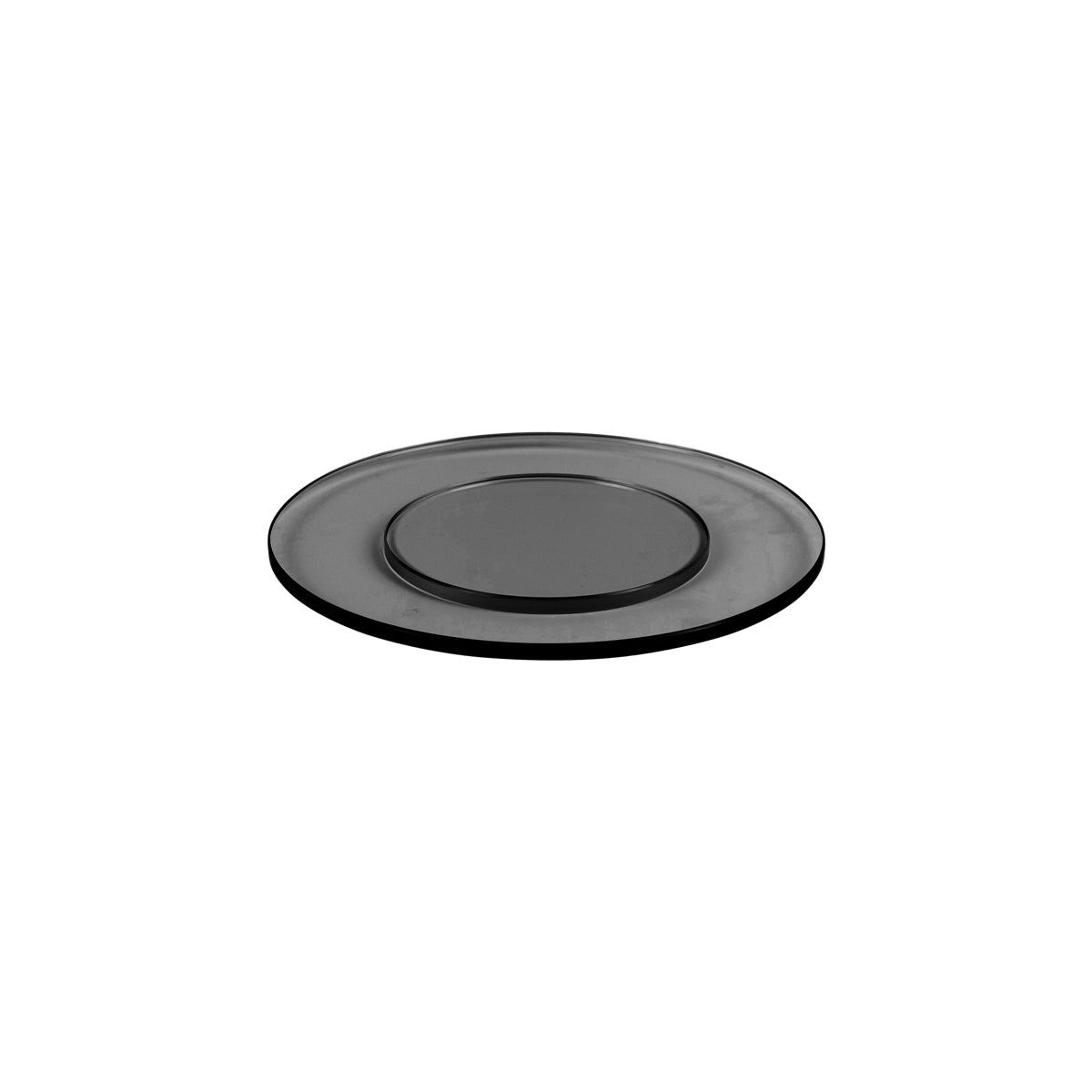 CRASTERBUGP0041 Craster Craster Tilt Black Glass Plinth Round 320x20mm Tomkin Australia Hospitality Supplies