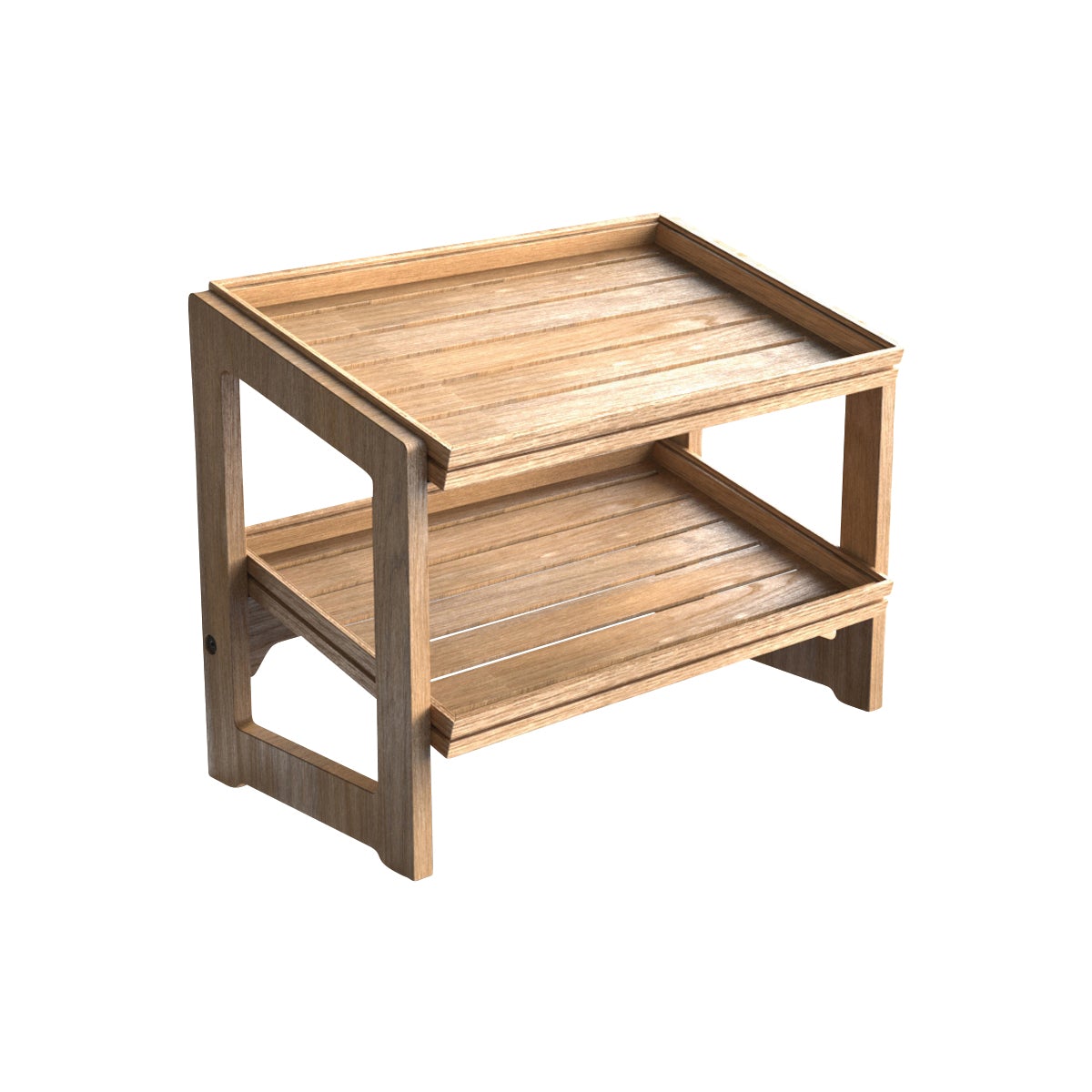 CRASTERBURS002 Craster Craster Flow Oak Two Tier Stand 1/1 Size with 2 CRASTERBUFR001 Trays 574x323x441mm Tomkin Australia Hospitality Supplies