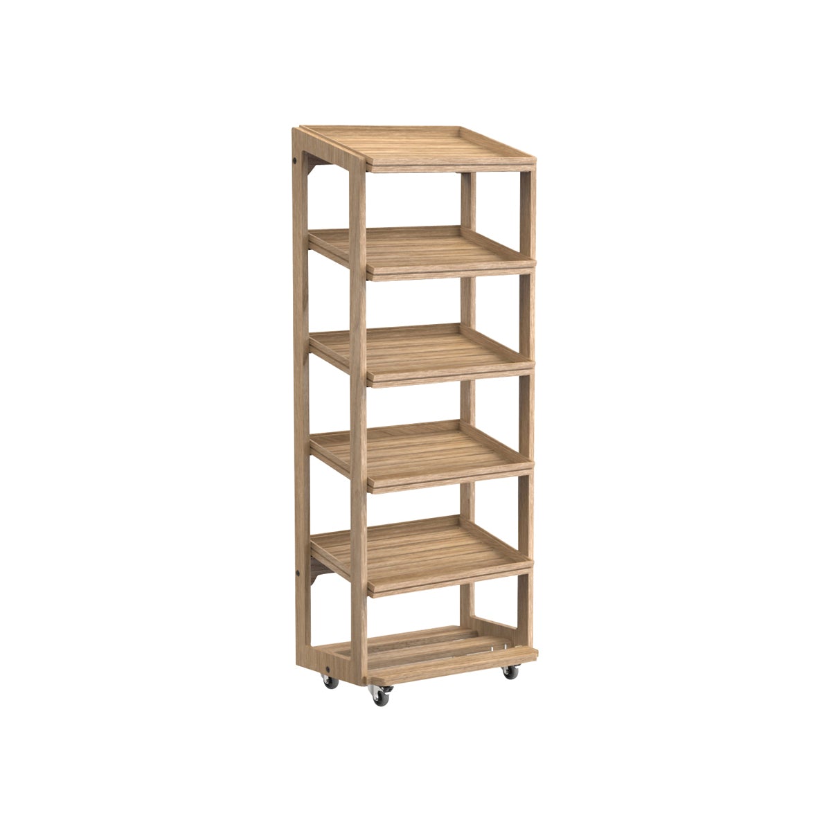 CRASTERBURS004 Craster Craster Flow Oak Five Tier Stand with 5 CRASTERBUFR001 Trays 574x400x1459mm Tomkin Australia Hospitality Supplies