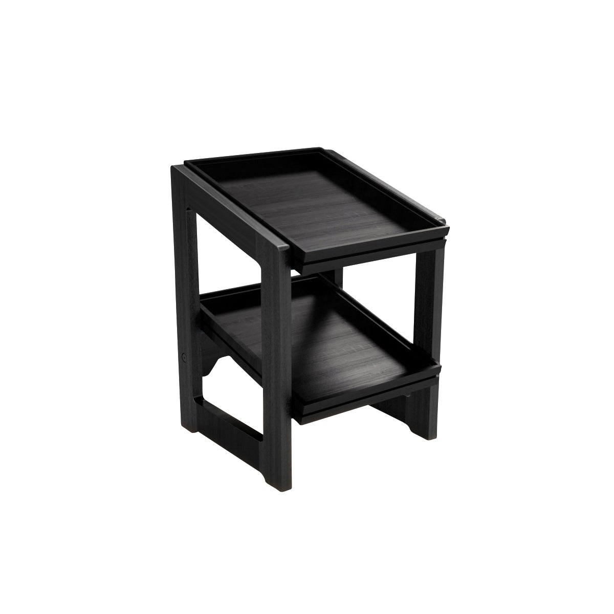 CRASTERBURS031 Craster Craster Flow Black Two Tier Stand 1/2 Size with 2 CRASTERBUFR032 Trays 309x323x441mm Tomkin Australia Hospitality Supplies