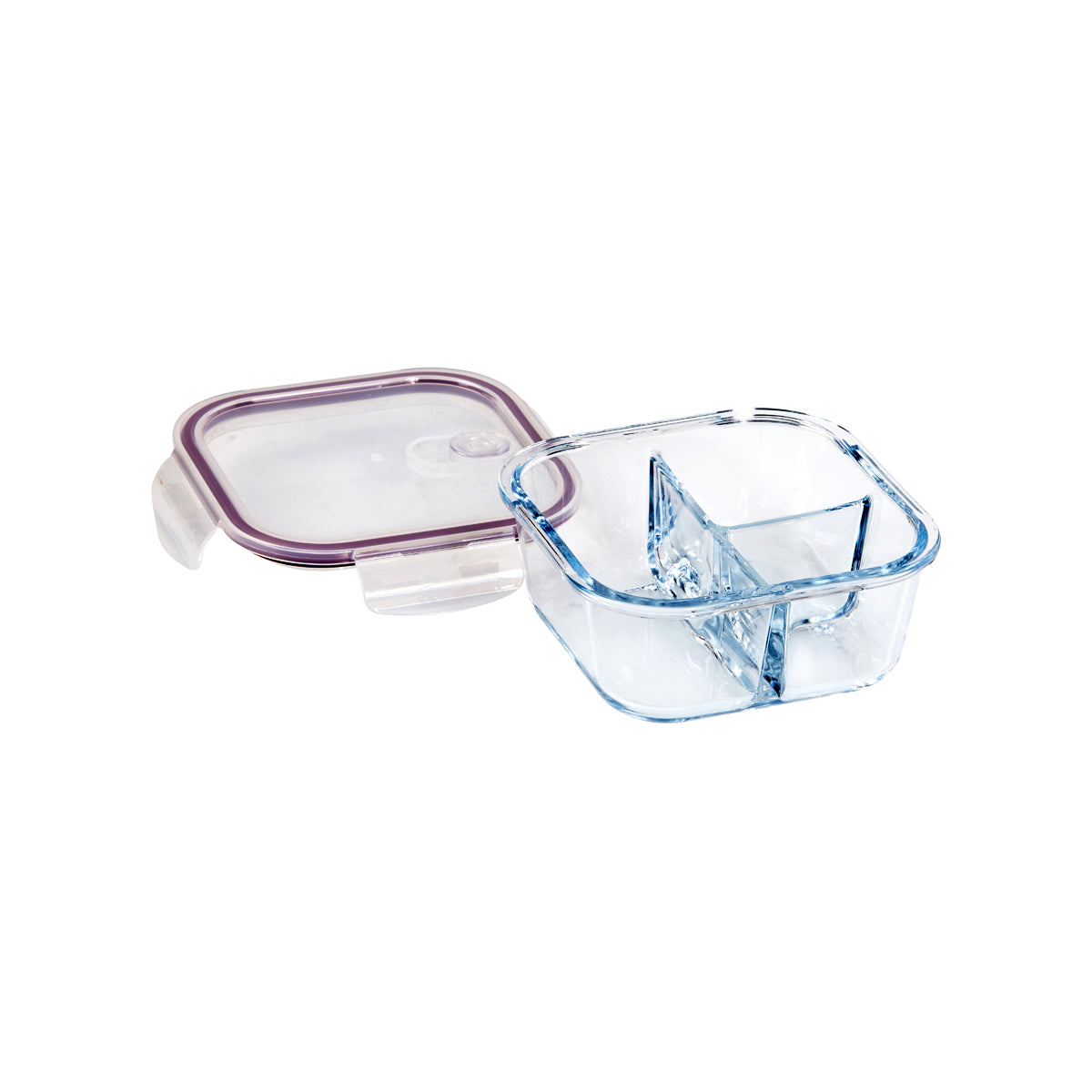 ETR48144 Eterna Glass Containers 3 Divider Square 800ml Tomkin Australia Hospitality Supplies