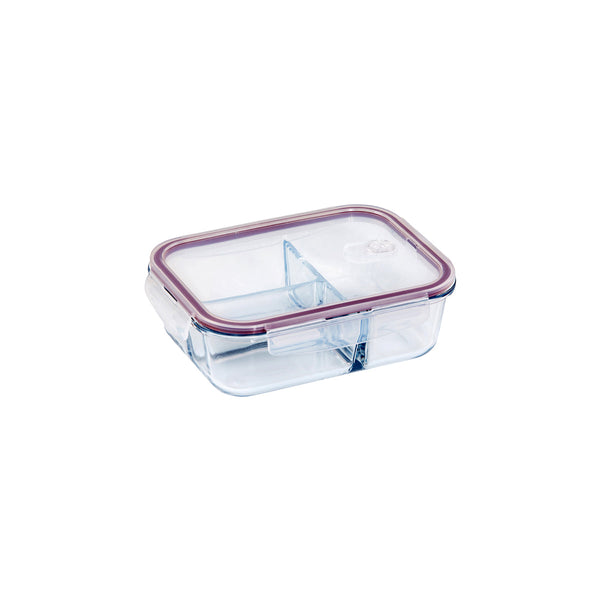Eterna Glass Containers 3 Divider Rectangular 1500ml | Tomkin Australia