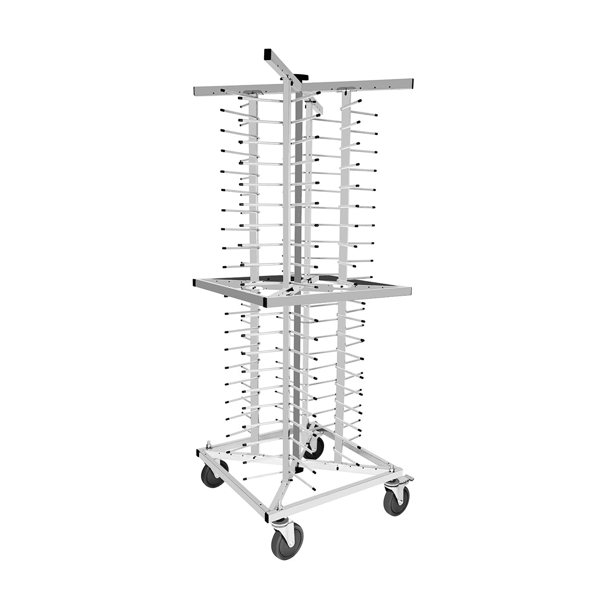 GN-603 Plate Stacking Trolley to Suit 72 Plates 600x610x1610mm Tomkin Australia Hospitality Supplies