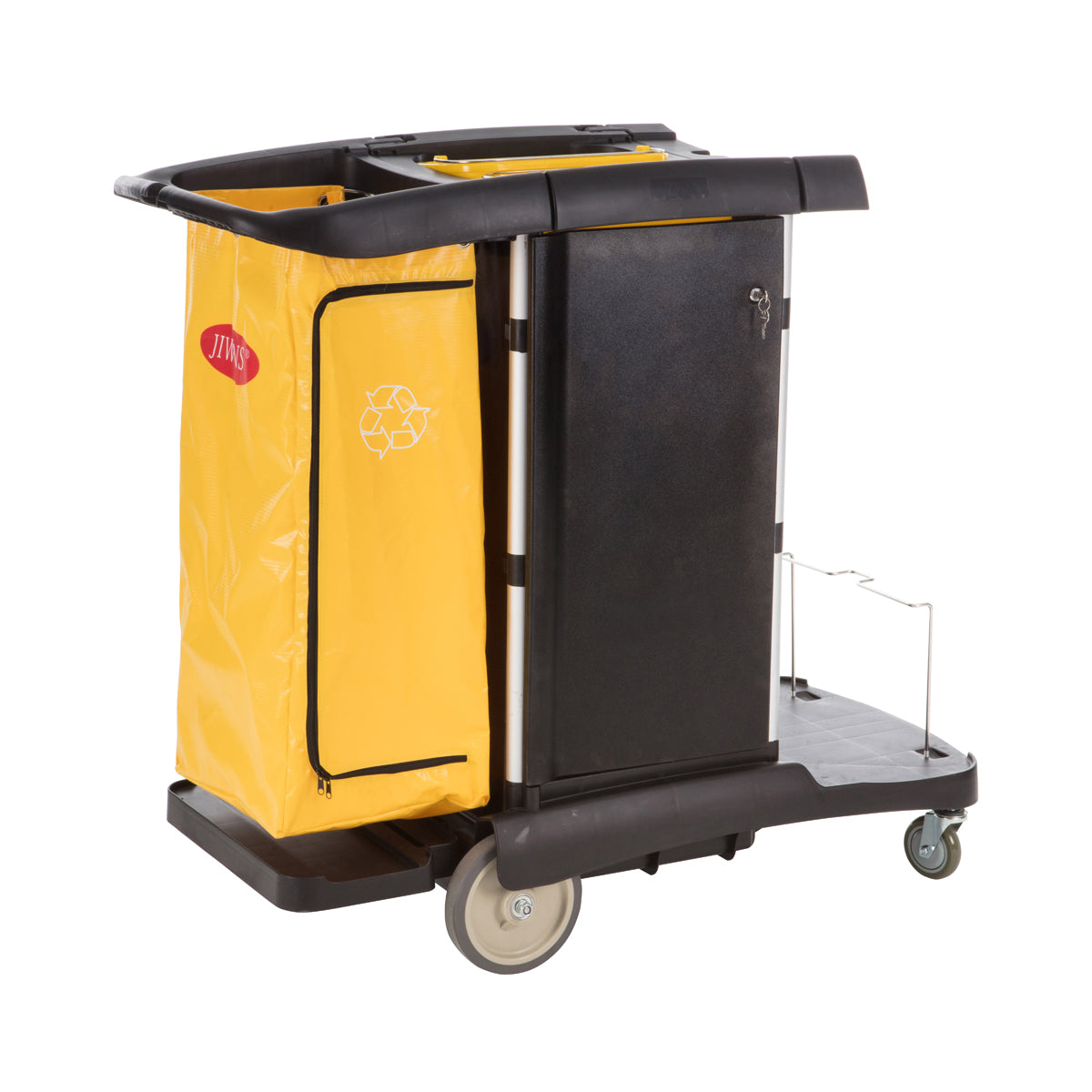 JW-CCID Jiwins Innovative Cleaning Cart Black 1262x570x1115mm Tomkin Australia Hospitality Supplies
