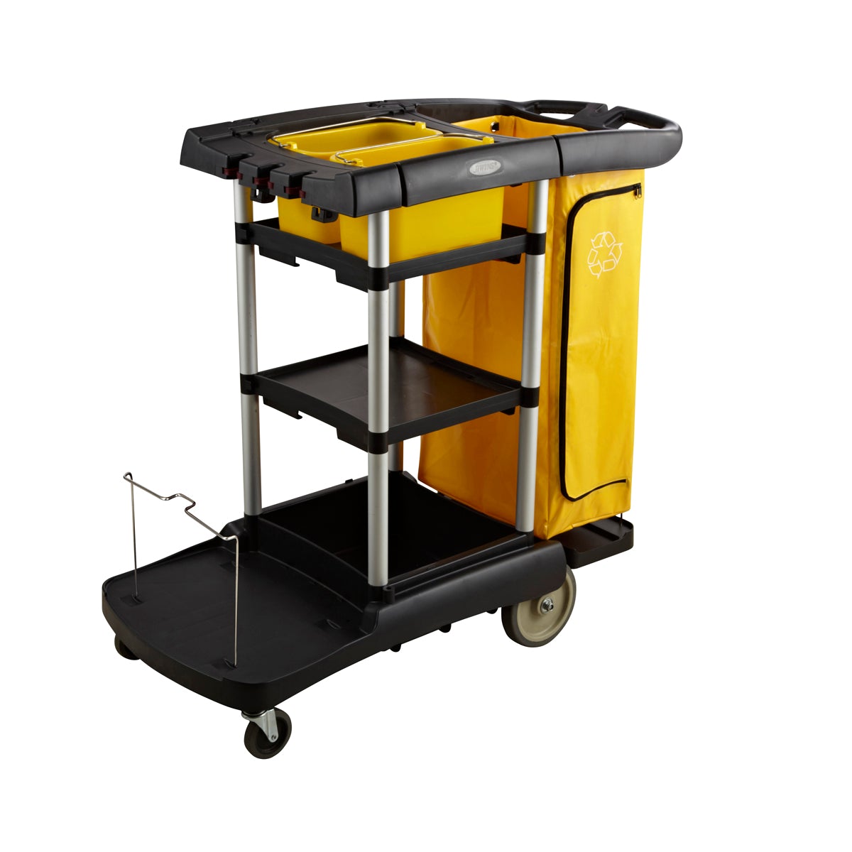 JW-CCMD Jiwins Multifunction Cleaning Cart Black 1212x575x1129mm Tomkin Australia Hospitality Supplies