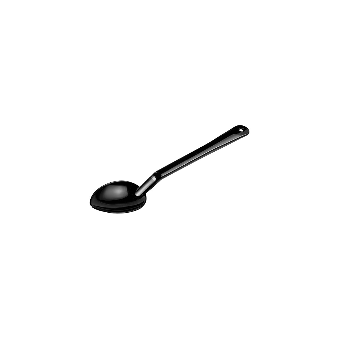 JW-P-016-BLACK Jiwins Serving Spoon Solid Black Polycarbonate 238mm Tomkin Australia Hospitality Supplies
