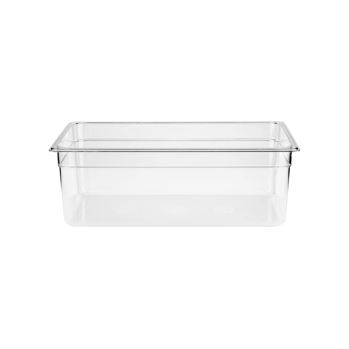 JW-P118-CLEAR Jiwins Gastronorm Pan Polycarbonate Clear 1/1 Size 200mm Tomkin Australia Hospitality Supplies