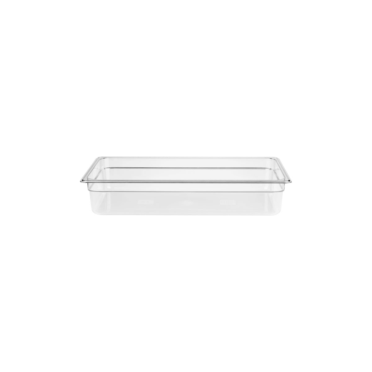 JW-P122-CLEAR Jiwins Gastronorm Pan Polycarbonate Clear 1/2 Size 65mm Tomkin Australia Hospitality Supplies