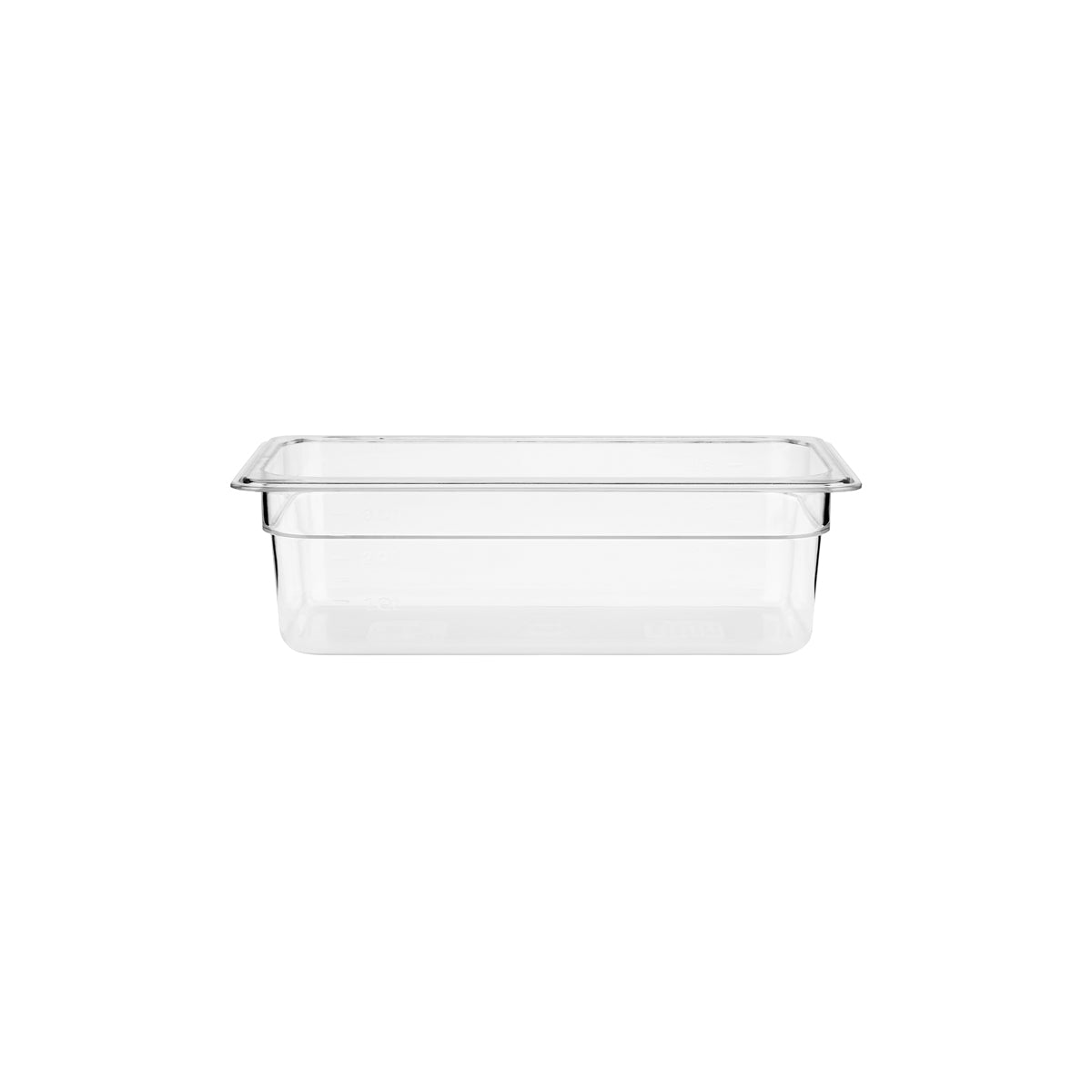 JW-P124-CLEAR Jiwins Gastronorm Pan Polycarbonate Clear 1/2 Size 100mm Tomkin Australia Hospitality Supplies
