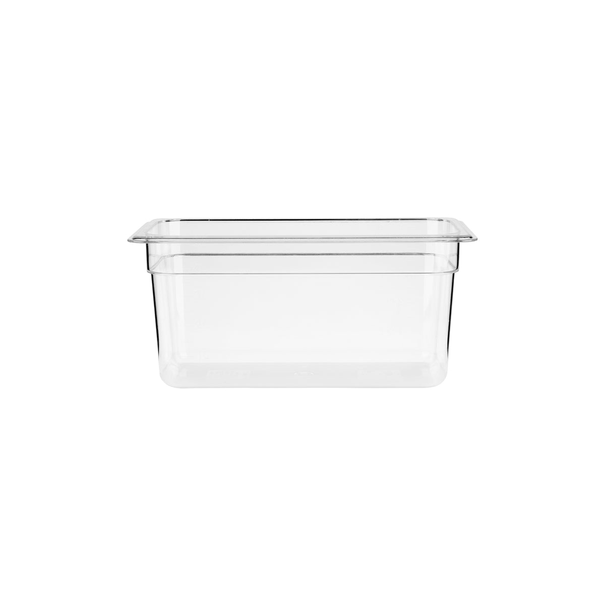 JW-P126-CLEAR Jiwins Gastronorm Pan Polycarbonate Clear 1/2 Size 150mm Tomkin Australia Hospitality Supplies