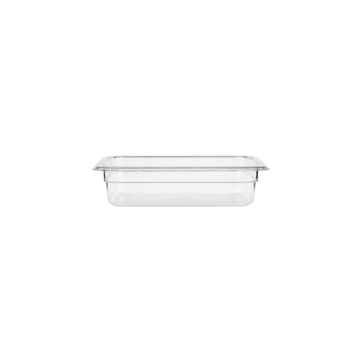 JW-P142-CLEAR Jiwins Gastronorm Pan Polycarbonate Clear 1/4 Size 65mm Tomkin Australia Hospitality Supplies