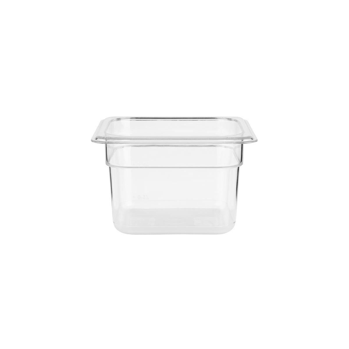 JW-P146-CLEAR Jiwins Gastronorm Pan Polycarbonate Clear 1/4 Size 150mm Tomkin Australia Hospitality Supplies