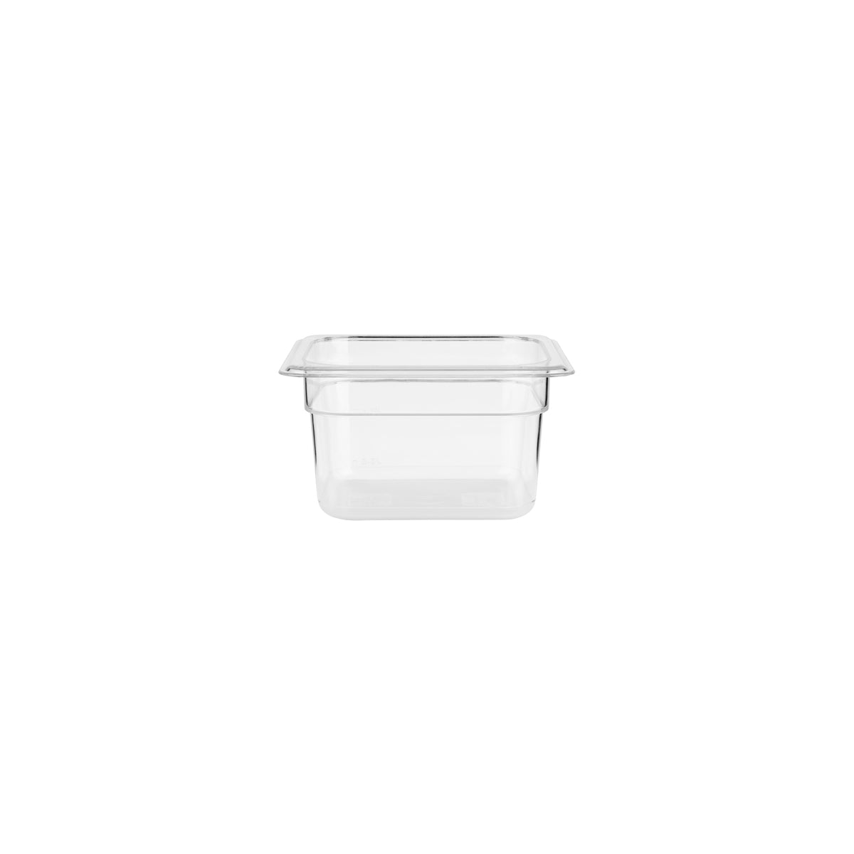 JW-P164-CLEAR Jiwins Gastronorm Pan Polycarbonate Clear 1/6 Size 100mm Tomkin Australia Hospitality Supplies