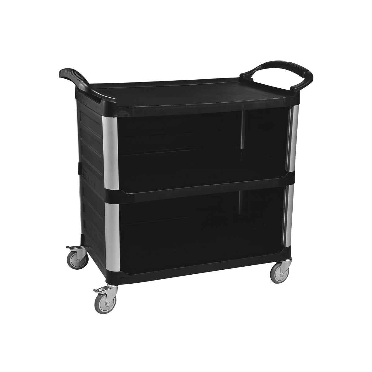JW-SED Jiwins Service Trolley 3 Tier Enclosed Black 980x530x930mm Tomkin Australia Hospitality Supplies