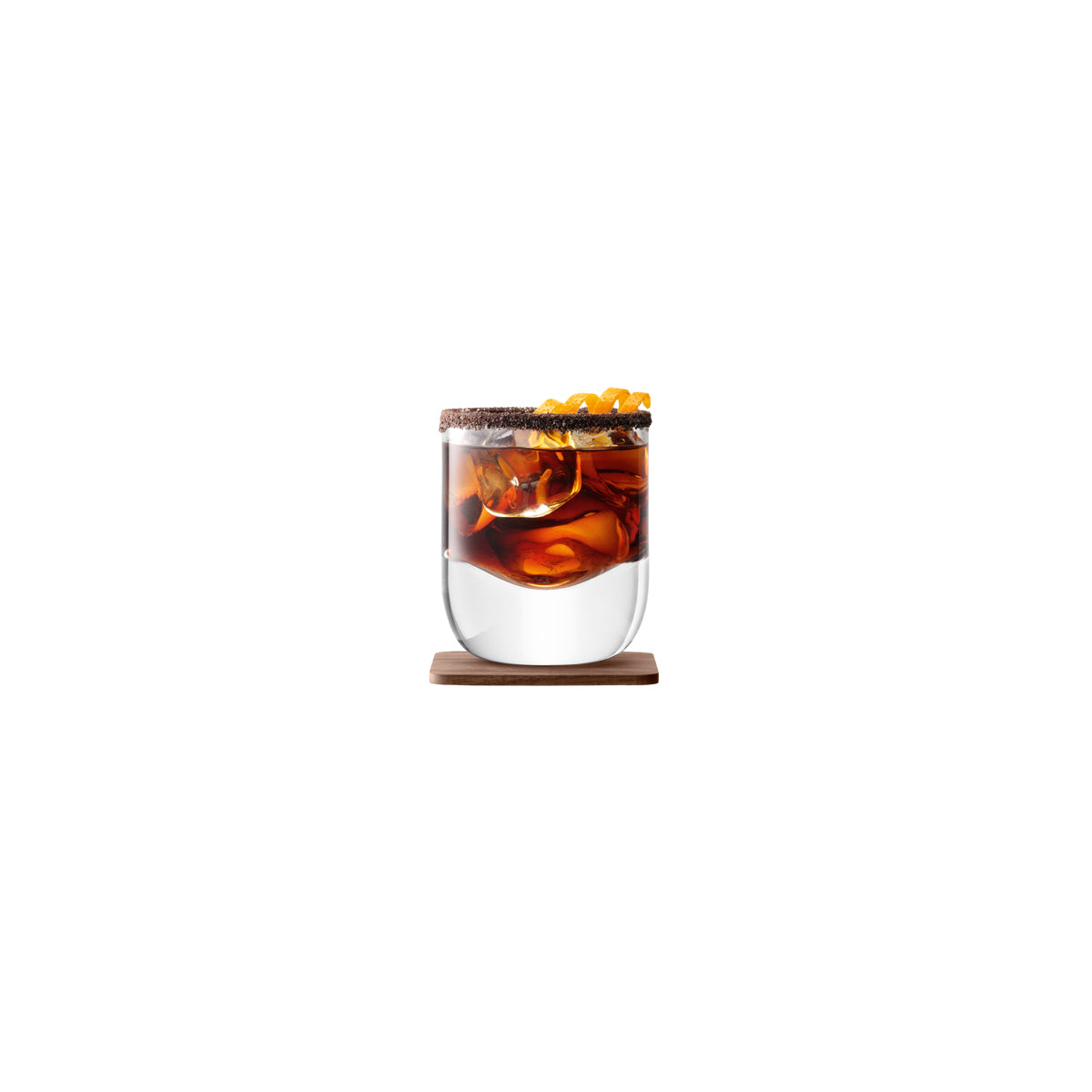 LSAG1211-09-301 LSA Whisky Renfrew Tumbler & Walnut Coaster 270ml x 2 Tomkin Australia Hospitality Supplies