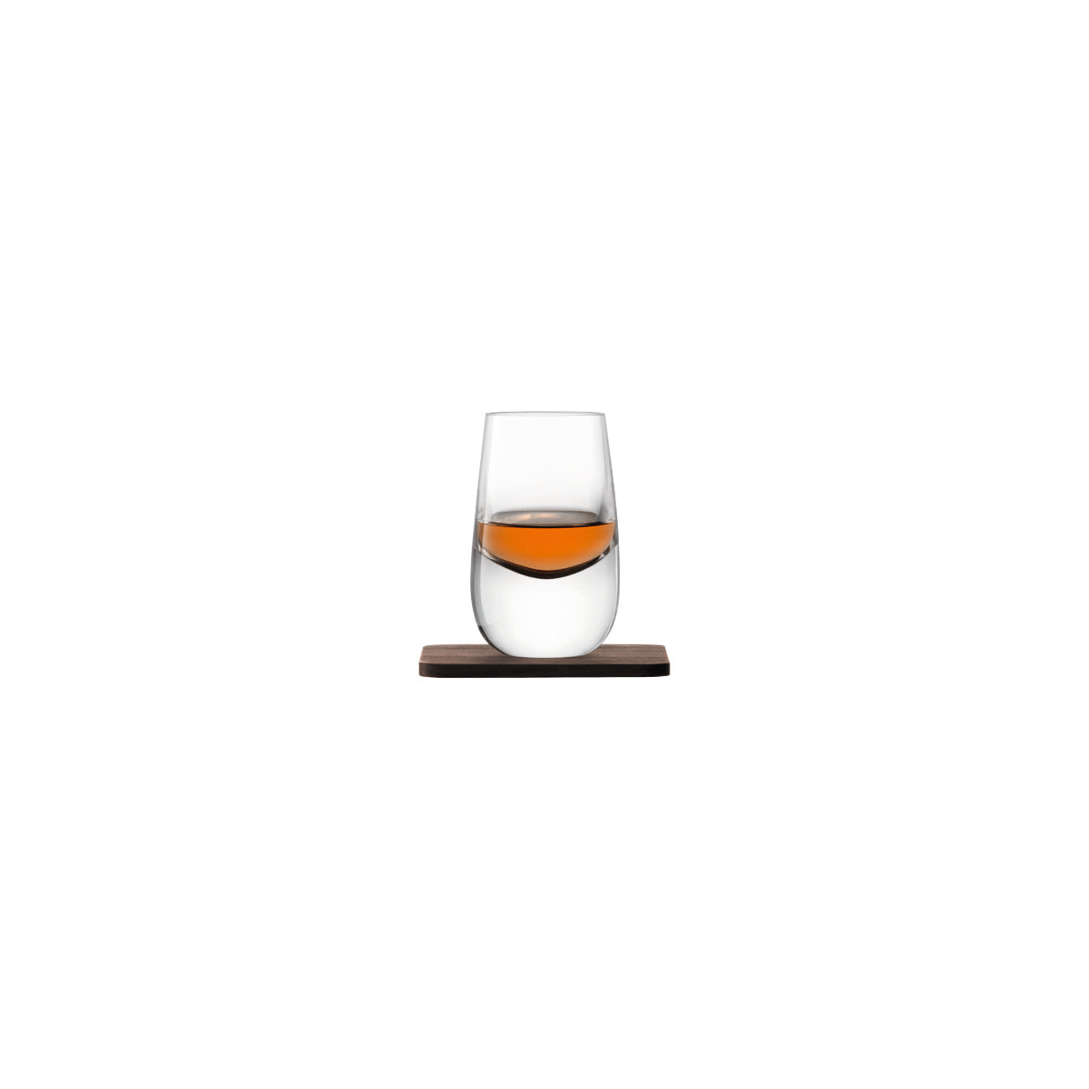 LSAG1213-03-301 LSA Whisky Islay Shot Glass & Walnut Coaster 80ml x 2 Tomkin Australia Hospitality Supplies
