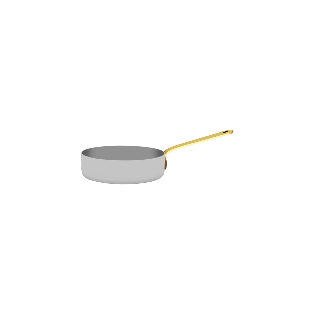 MINI-07917 Chef Inox Miniatures Saucepan Stainless Steel with Brass Handle 120x35mm Tomkin Australia Hospitality Supplies