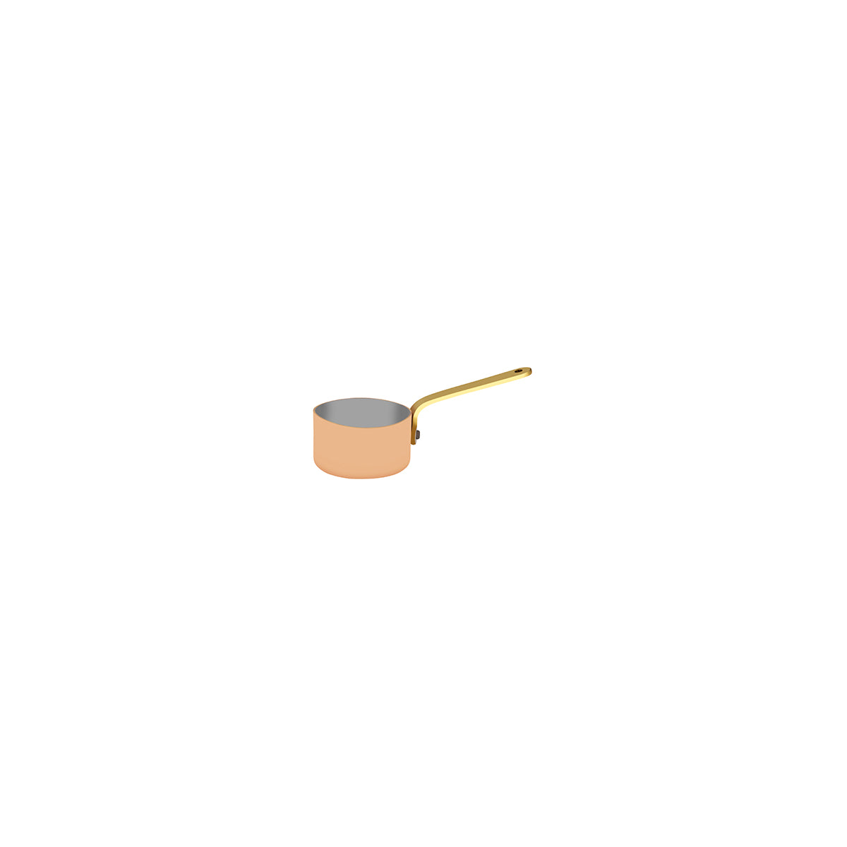 MINI-07940 Chef Inox Miniatures Saucepan Copper with Brass Handle 50x30mm Tomkin Australia Hospitality Supplies