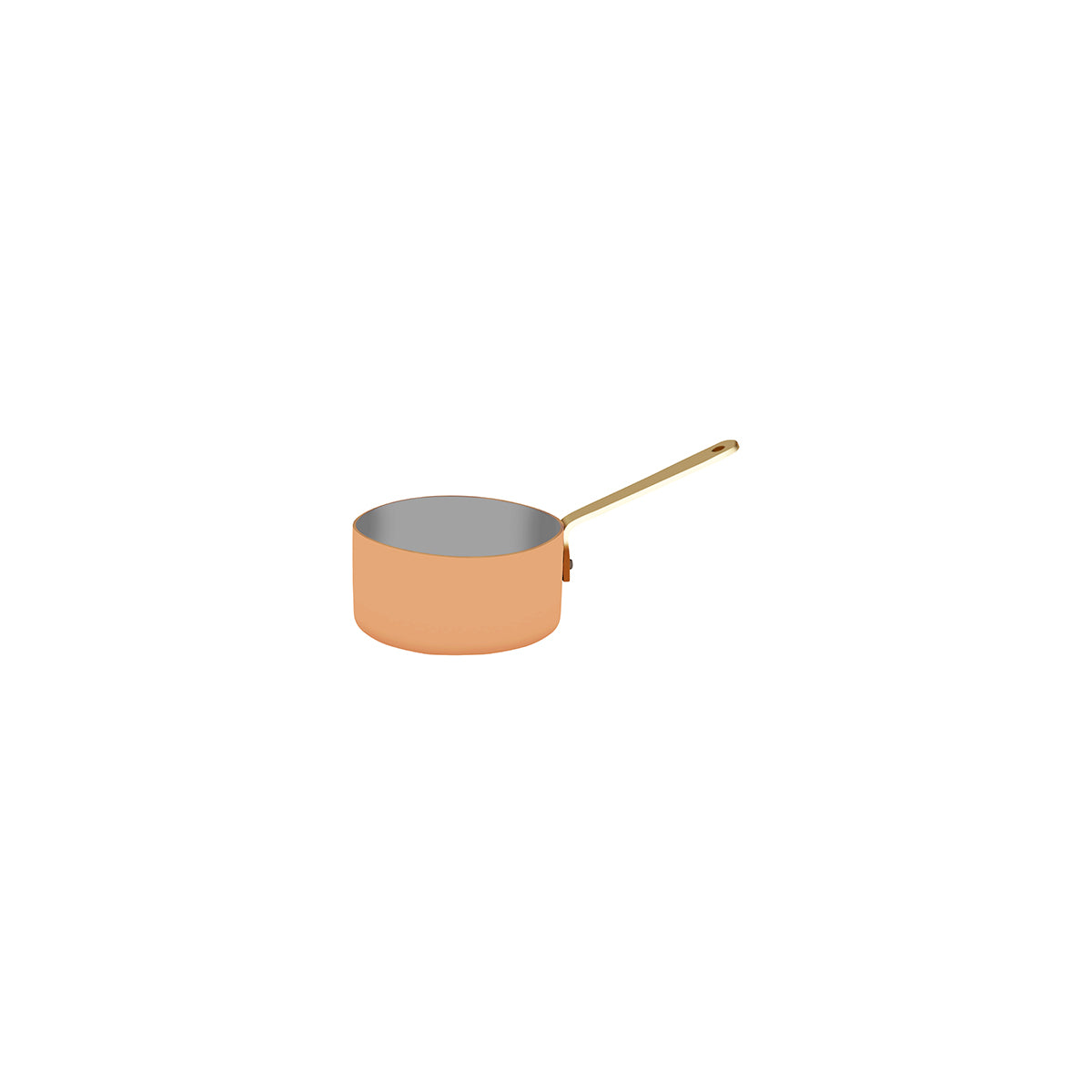 MINI-07945 Chef Inox Miniatures Saucepan Copper with Brass Handle 90x45mm Tomkin Australia Hospitality Supplies