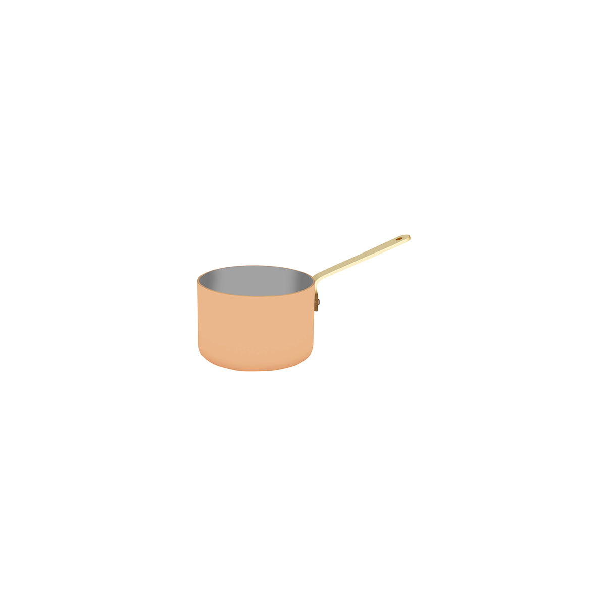 MINI-07947 Chef Inox Miniatures Saucepan Copper with Brass Handle 90x60mm Tomkin Australia Hospitality Supplies
