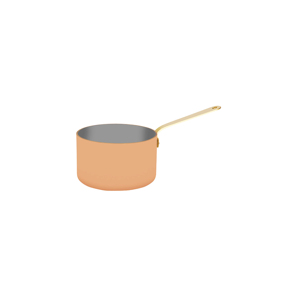 MINI-07950 Chef Inox Miniatures Saucepan Copper with Brass Handle 120x75mm Tomkin Australia Hospitality Supplies