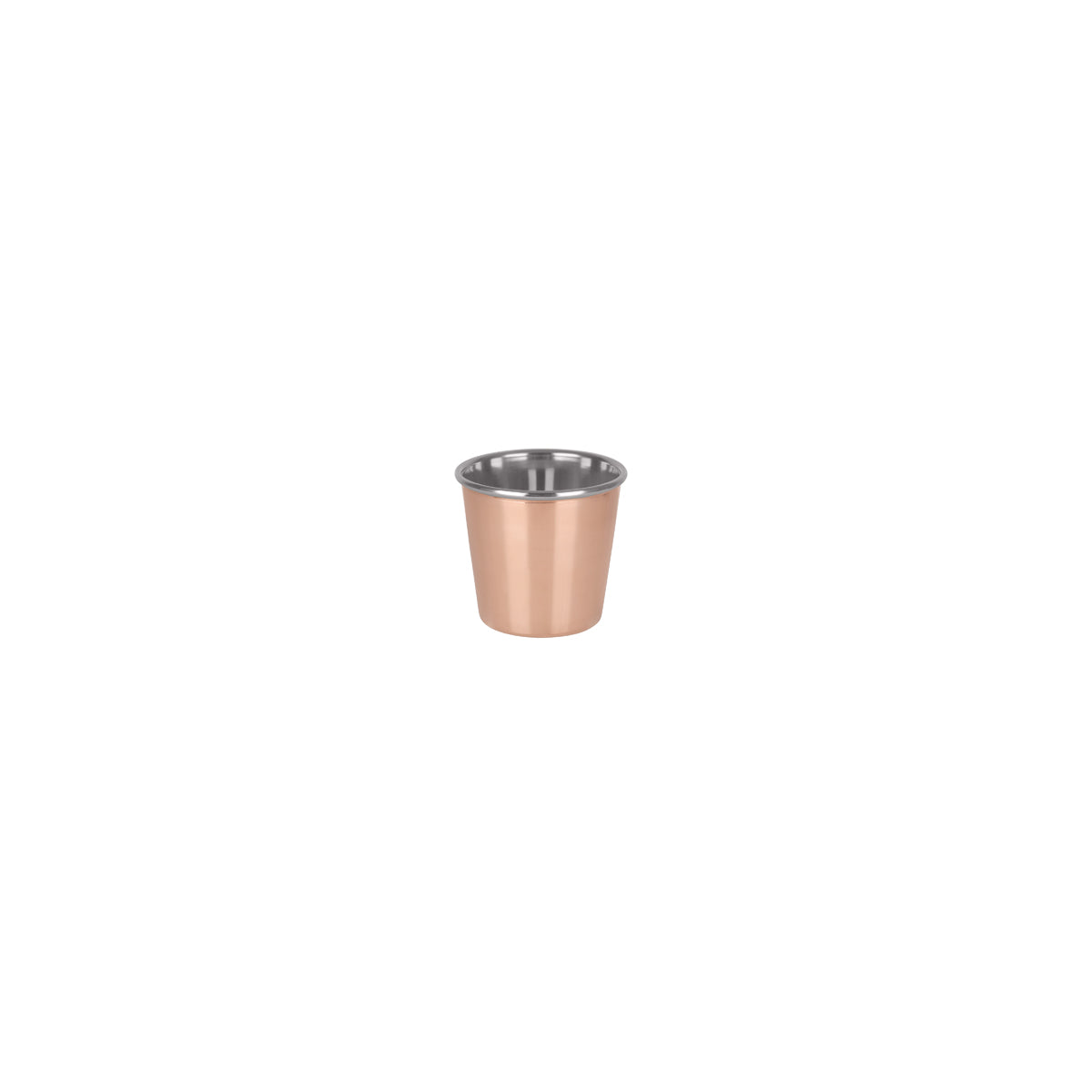 MINI-08270 Chef Inox Miniatures Copper Pot Stainless Steel Interior 65x65mm Tomkin Australia Hospitality Supplies