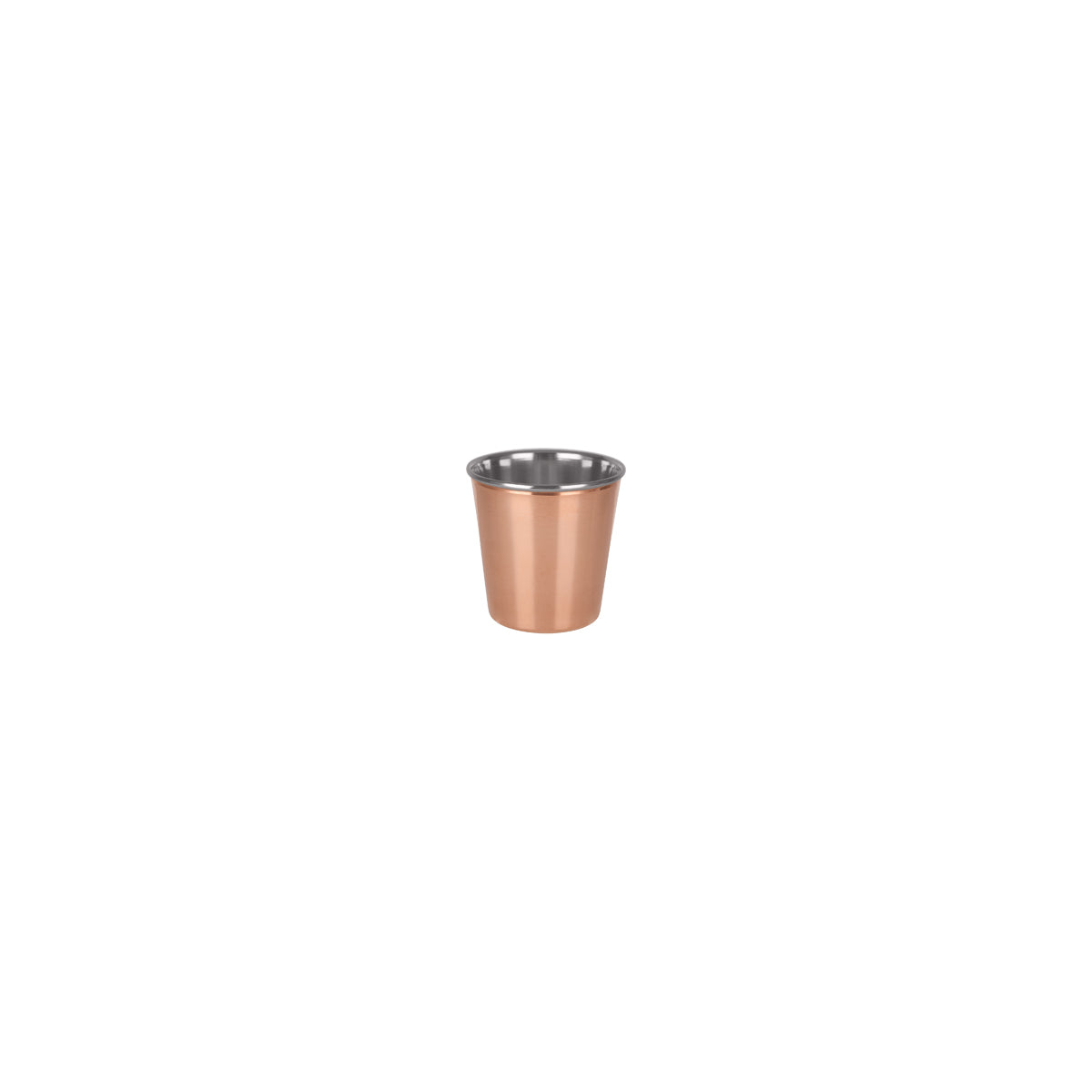 MINI-08271 Chef Inox Miniatures Copper Pot Stainless Steel Interior 85x85mm Tomkin Australia Hospitality Supplies