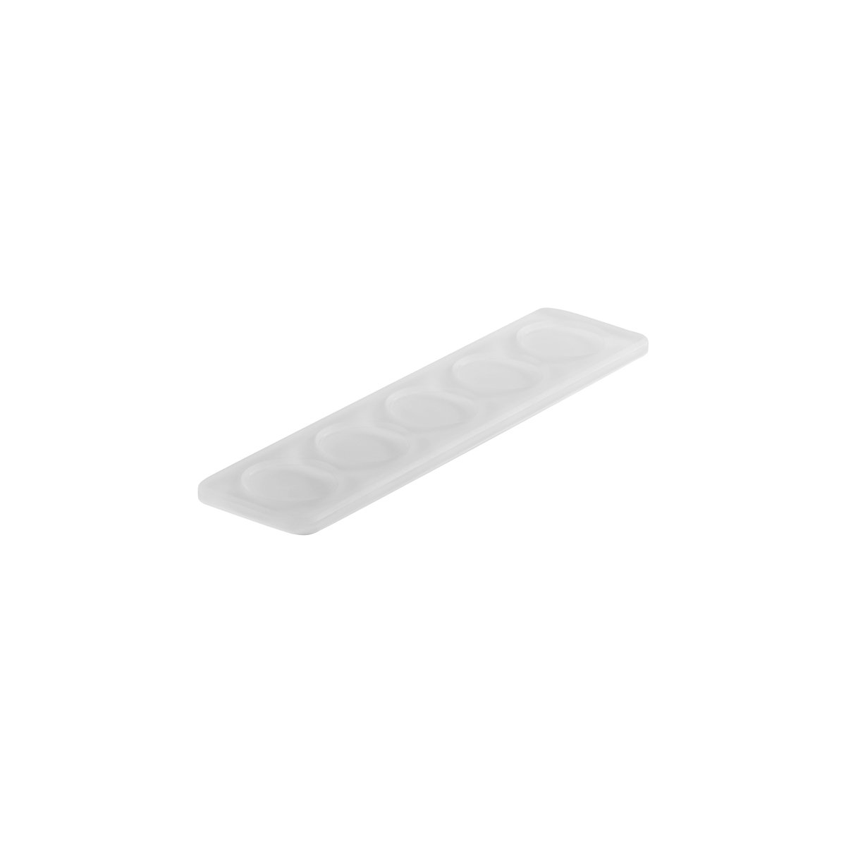 MLP112504 Mealplak Tray With 5 Indents White 295x70x10mm Tomkin Australia Hospitality Supplies