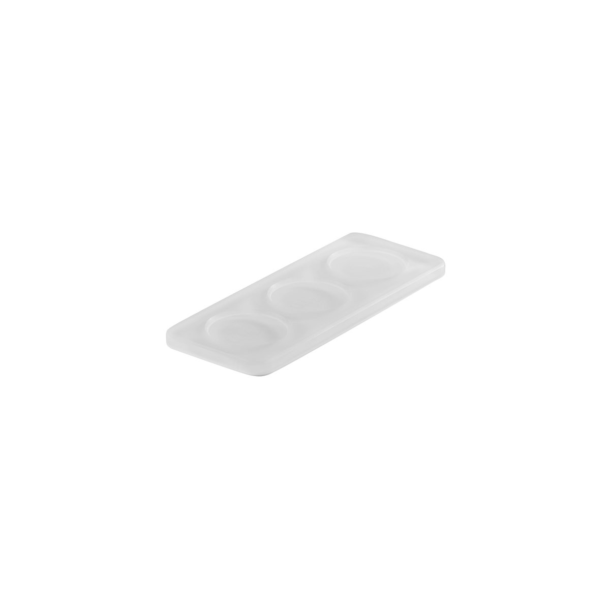 MLP113891 Mealplak Tray With 3 Indents White 245x70x10mm Tomkin Australia Hospitality Supplies
