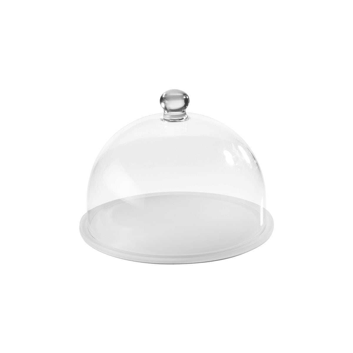 MLP115475 Mealplak Round Tray With Cloche White 230x180mm Tomkin Australia Hospitality Supplies