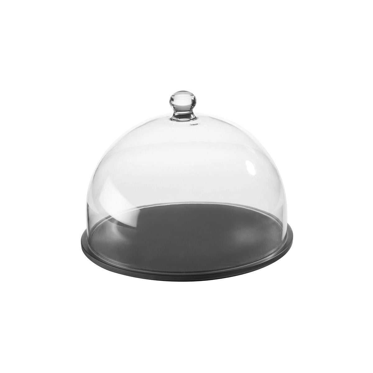 MLP116557 Mealplak Round Tray With Cloche Anthracite 230x180mm Tomkin Australia Hospitality Supplies