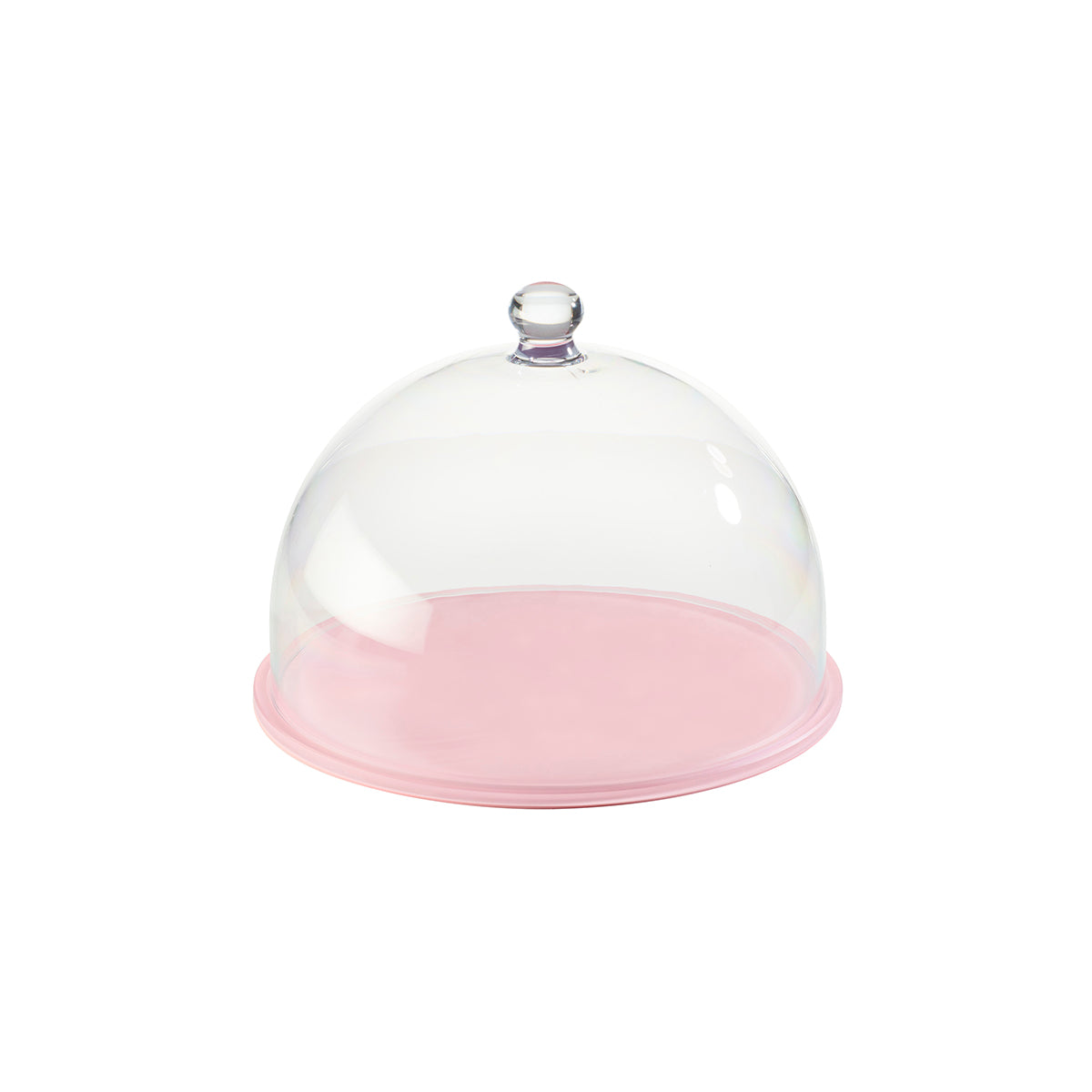 MLP116601 Mealplak Round Tray With Cloche Pink 230x180mm Tomkin Australia Hospitality Supplies