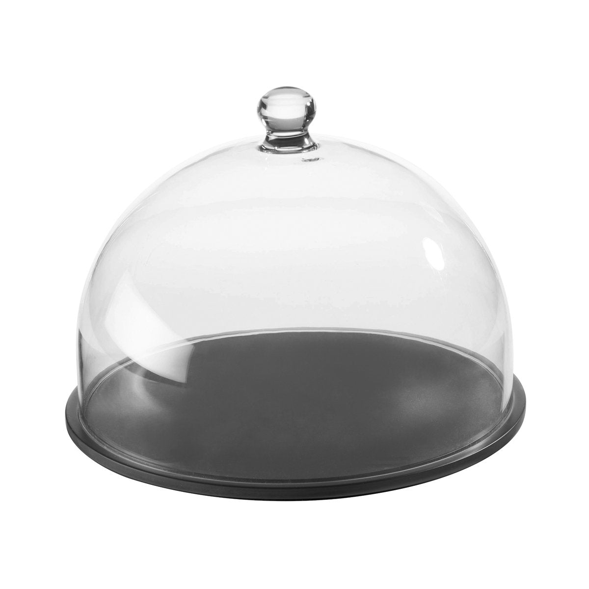 MLP116649 Mealplak Round Tray With Cloche Anthracite 330x240mm Tomkin Australia Hospitality Supplies
