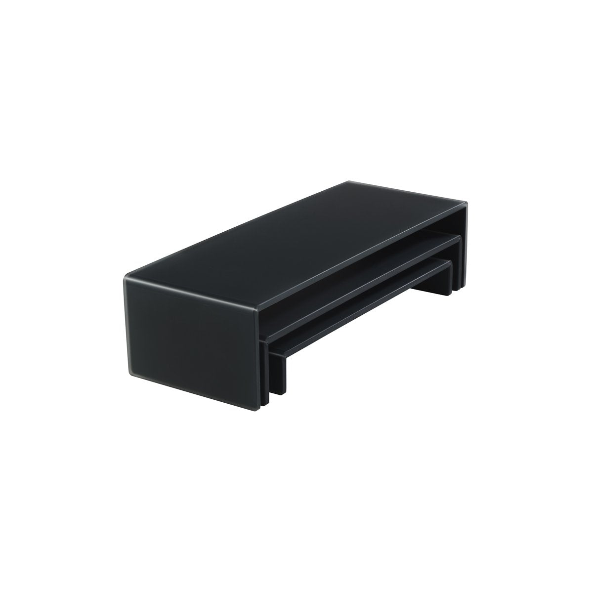 MLP116779 Mealplak 3 Tier Nesting Riser Set Anthracite 495/445/395x195mm Tomkin Australia Hospitality Supplies