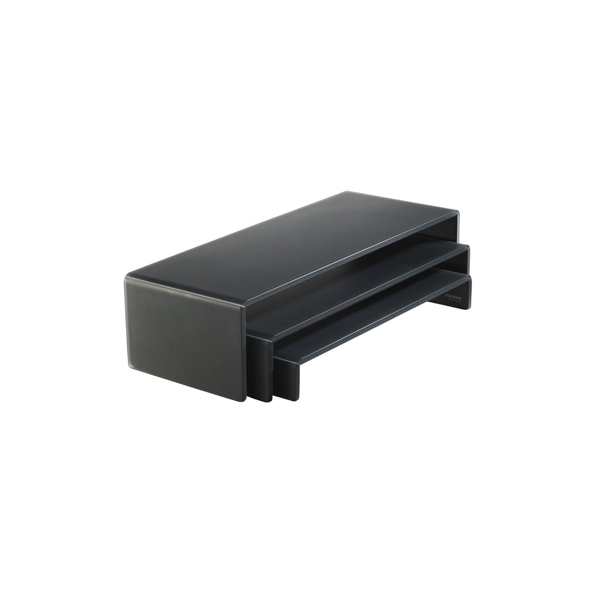 MLP118827 Mealplak Rectangular Risers Anthracite 395x195x50mm Tomkin Australia Hospitality Supplies