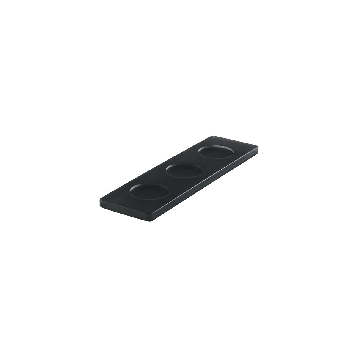 MLP118957 Mealplak Tray With 3 Indents Anthracite 245x70x10mm Tomkin Australia Hospitality Supplies