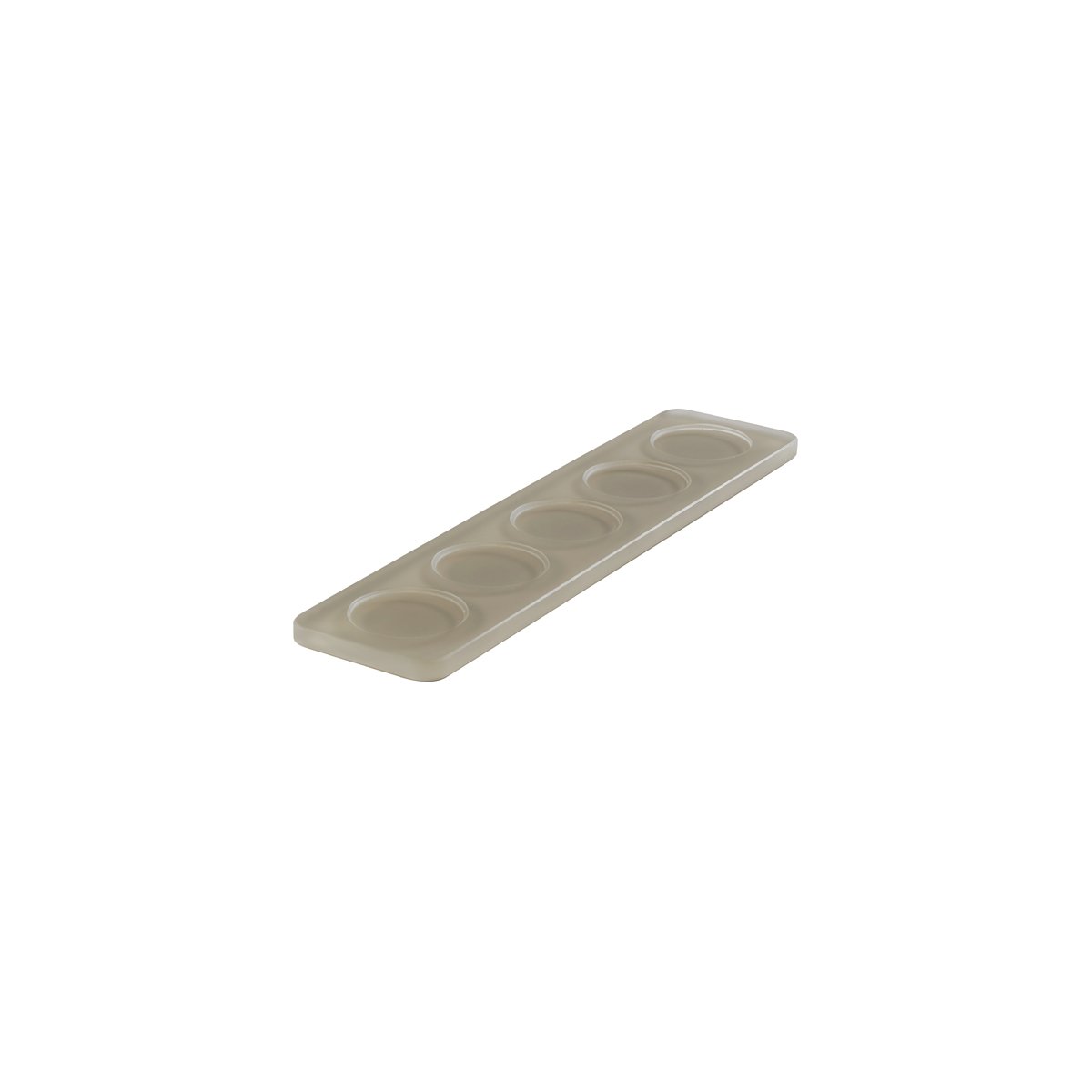 MLP119343 Mealplak Tray With 5 Indents Taupe 295x70x10mm Tomkin Australia Hospitality Supplies