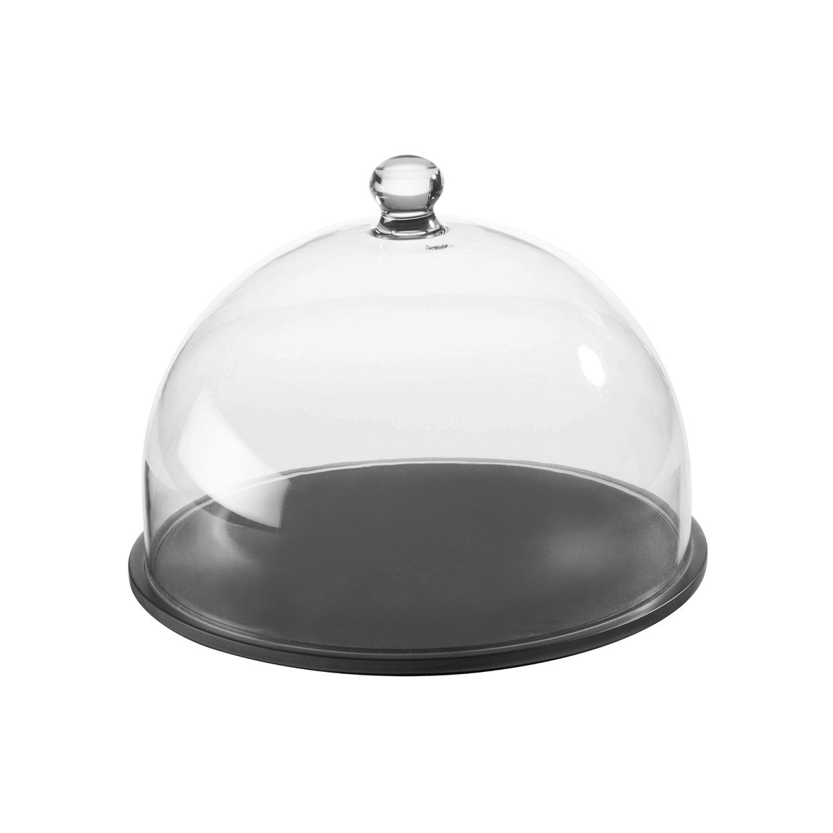 MLP120035 Mealplak Round Tray With Cloche Anthracite 300x235mm Tomkin Australia Hospitality Supplies