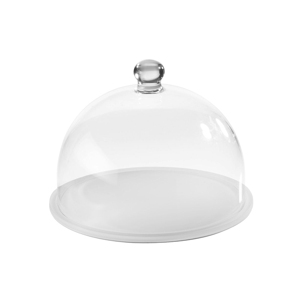 MLP120059 Mealplak Round Tray With Cloche White 300x235mm Tomkin Australia Hospitality Supplies