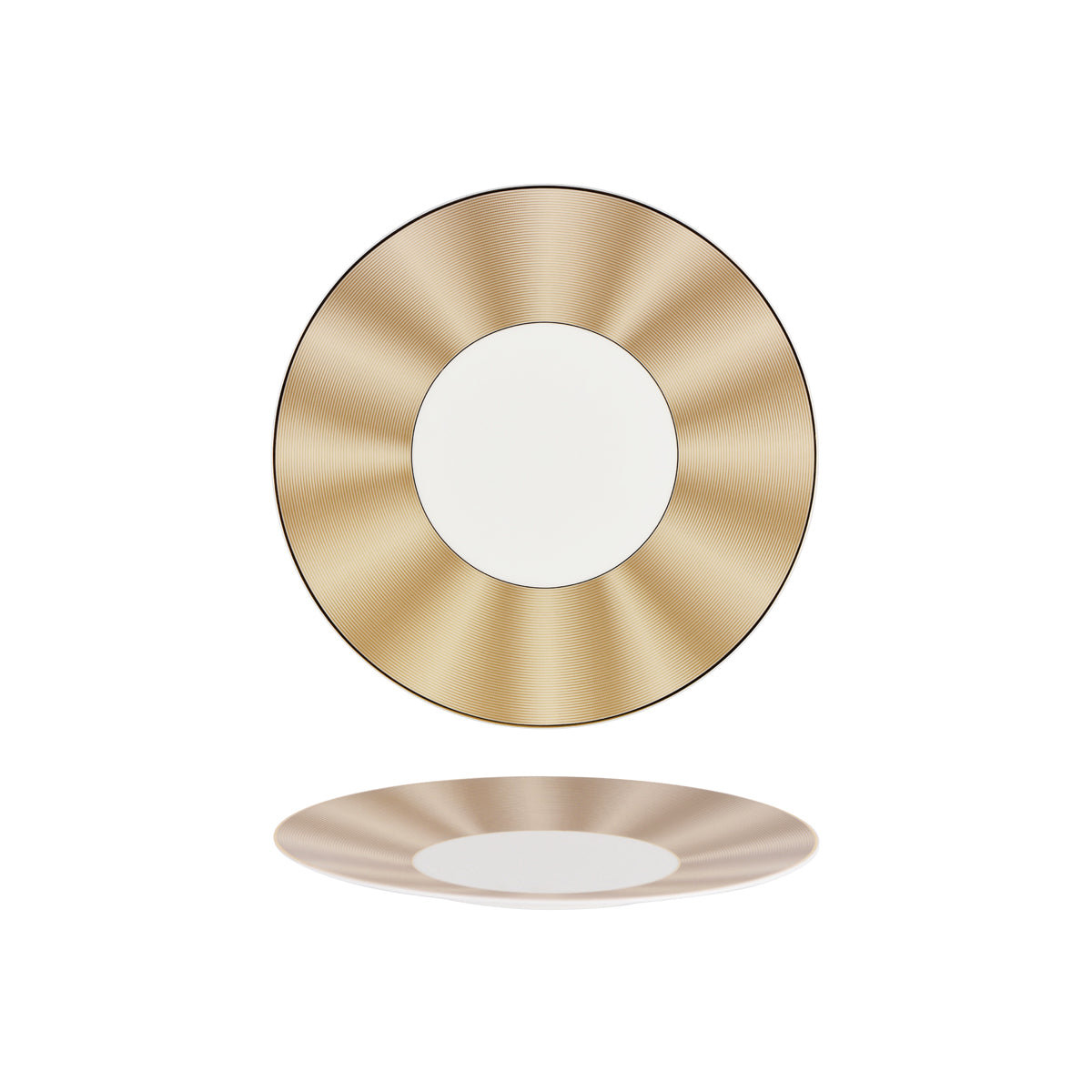 N11730-1503H Nikko Japan Silk Champagne Presentation Plate Wide Rim 283mm Tomkin Australia Hospitality Supplies