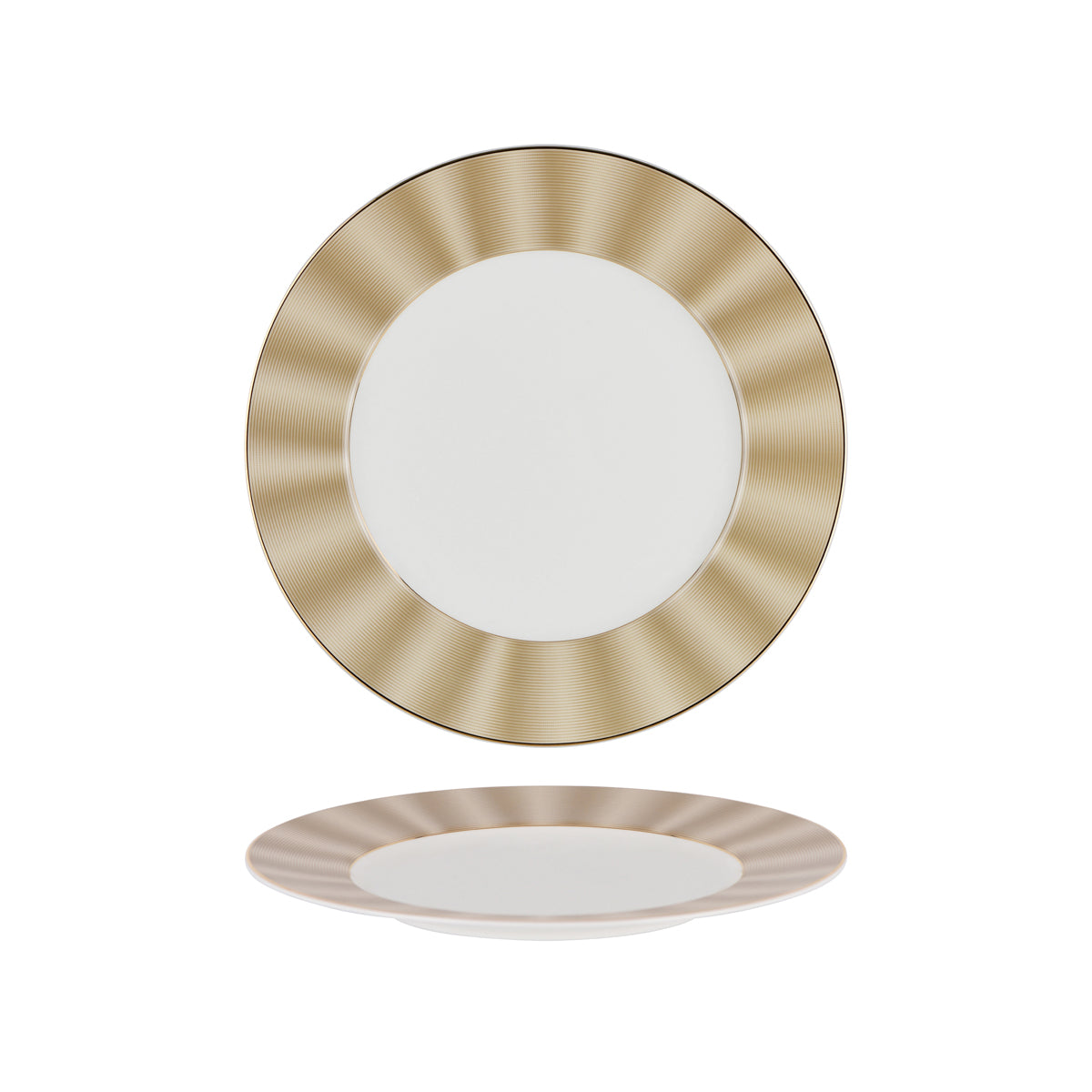 117305-1010 Nikko Japan Silk Champagne Round Plate Wide Rim 300mm Tomkin Australia Hospitality Supplies